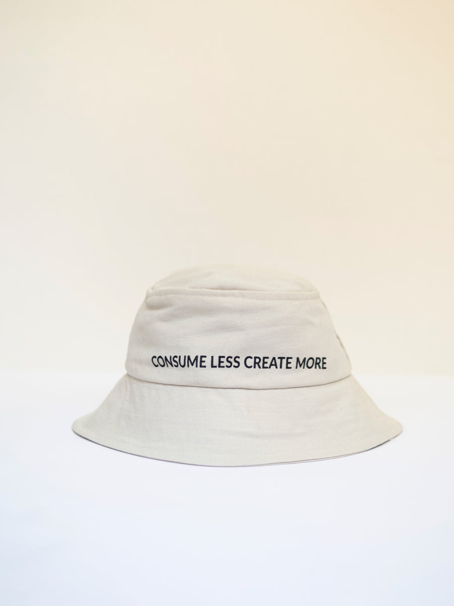 Consume less, create more Bucket Hat